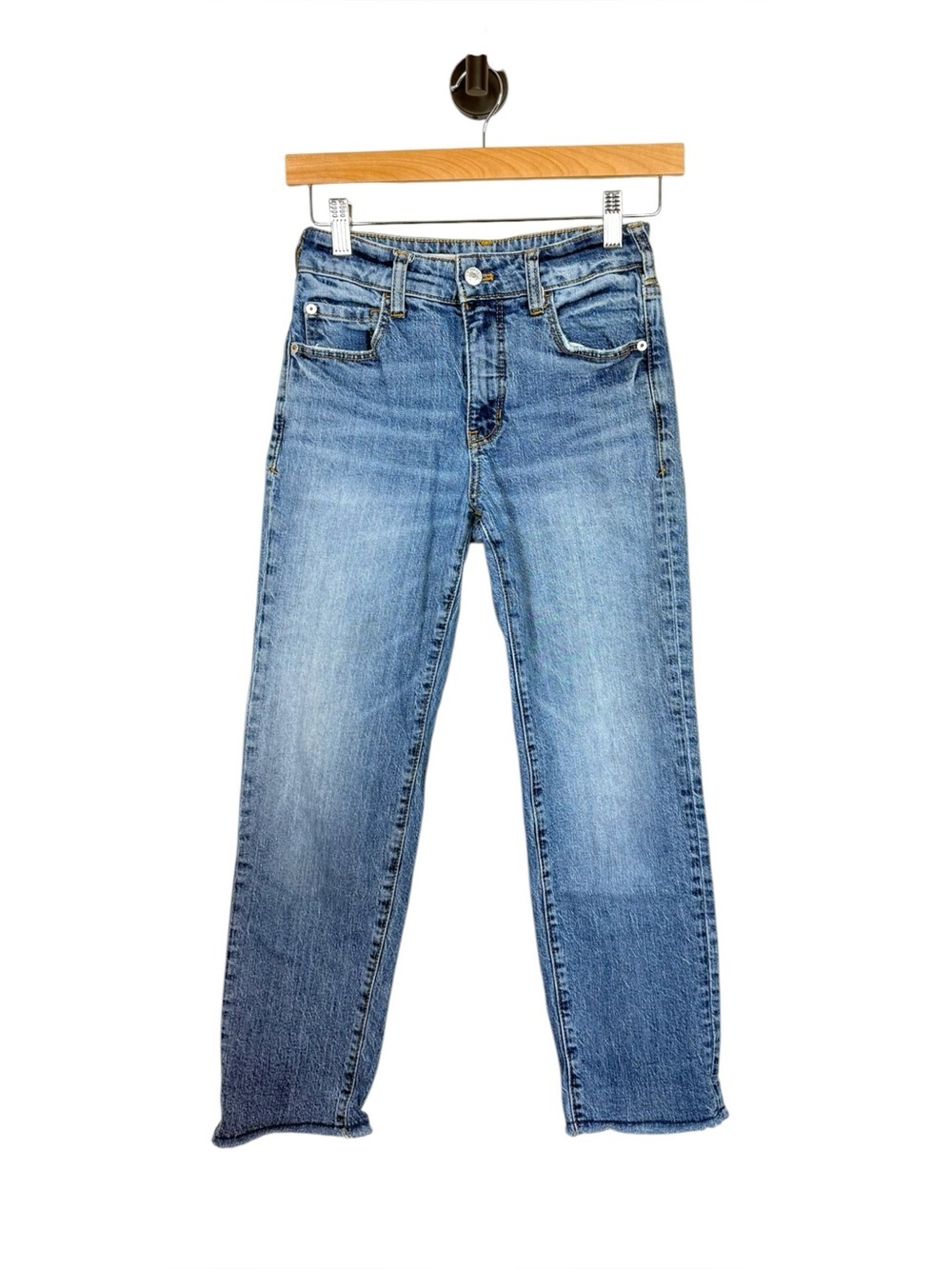 Pilcro The Vintage Straight Jeans Womens 25P Raw Hem Straight Leg Denim